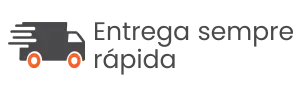 Ícone de caminhão de entregas em movimento (express) ao lado do texto informativo 